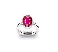 INDIA MADE Anillo Panchdhatu con piedras preciosas de rubí ratti (Manik/Manikya/Maneek) para fines astrológicos (Lab - Teseted)-B0DMPH5FYG