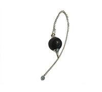 INDIA MADE Cadena de bolas de obsidiana negra, péndulo de cristal de piedra para alivio de Reiki, radiestesia, meditación, paz, vastu, positividad-B07S1WP4Q9