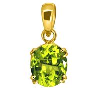 INDIA MADE Colgante chapado en oro con piedra de peridoto natural de calidad de lujo de 12.25 ratti/13.55 carrito, 100% piedra preciosa certificada por laboratorio (Top Aaa+) Calidad-B0BV6ZF12R
