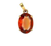 INDIA MADE Colgante chapado en oro natural Hesonita granate Gomed con certificado sin calefacción, 7,25 ratti, 6,50 quilates, calidad A+, para mujeres y hombres, S-B09H31R3BX