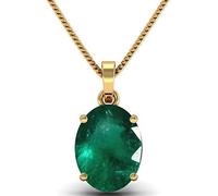 INDIA MADE Colgante con medallón Panchadhatu de piedra preciosa verde esmeralda de 11,25 ratti de 10,50 quilates con certificado de calidad Aa++ para hombres y mujeres (M152)-B0DRD586FQ