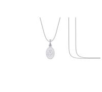 INDIA MADE Colgante de cadena OM espiritual de plata de ley (92,5% de pureza) (colgante con cadena de serpiente) para hombres y mujeres, medallón de cadena divino OM de plata pura para salud y