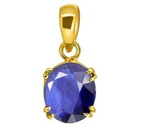 INDIA MADE Colgante de oro Neelam de 7,25 Ratti de 6,00 quilates, certificado sin calefacción, calidad Aaa+, zafiro azul natural, piedra preciosa de oro Neelam, para mujeres y hombres, S-B0C9DRS38Y