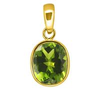 INDIA MADE Colgante de piedra de peridoto natural de calidad de lujo de 7,25 ratti de 6,00 quilates, chapado en oro, piedra preciosa chapada en oro, certificado por laboratorio (Top Aaa+), calidad