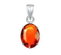 INDIA MADE Colgante de plata de ley con hesonita/gomed de 3,25 ratti a 10,25 ratti o 3 quilates a 9,5 quilates, piedra astrológica natural certificada 925 Bis Hallmark para hombres y mujeres -Vslp2