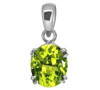 INDIA MADE Colgante/medallón chapado en plata de 13,25 ratti/12,55 quilates Aa++ calidad certificada de peridoto natural 100% piedra preciosa certificada por laboratorio (Top Aaa+) Calidad-B09QL2W42G