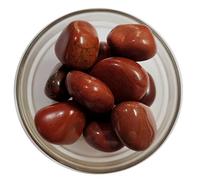 INDIA MADE Jaspe rojo natural pulido en secadora de cristal de 300 g de 15 a 25 mm, piedra preciosa para aliviar Reiki, piedras energéticas, limpieza de aura, para dinero, chakras, equilibrio