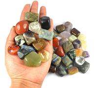 INDIA MADE Natural Mix Tumble Stone Raw Rough Stone Rodada Paquete de 1000 gramos-B08J7G7LG7