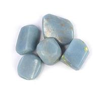 INDIA MADE Piedra de angelita natural en bruto para aliviar Reiki y alivio de cristales, piedra rodada (color: azul claro)-B097STSBF1
