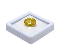 INDIA MADE Piedra de circonita cúbica amarilla certificada natural Ratti de 16,25 pulgadas, probada en laboratorio, la misma que se muestra en la imagen. -B0C2KWFRGY