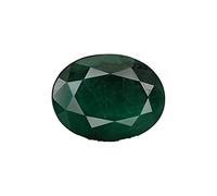 INDIA MADE Piedra de esmeralda colombiana (Panna) de 3,25 ratty de 3,00 quilates para hombres y mujeres, laboratorio - Certificado Mercury Planet Natural Deep Green Crystal Clarity-B0CJ3CG434