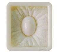INDIA MADE Piedra de ópalo súper blanco de 7,25 ratti / 6,60 quilates, piedra de ópalo natural de forma ovalada astraliana con certificado de laboratorio para hombres y mujeres, S-B0C194N2FS