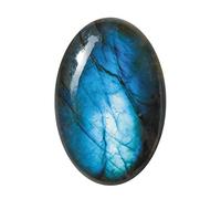 INDIA MADE Piedra de palma de labradorita natural de 9 quilates para relajación, meditación y piedras preciosas de alivio de cristales, B0DK955XGT