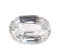 INDIA MADE Piedra de zafiro blanco, certificado original, 9,25 ratti 8,25 quilates, pukhraj seguro no tratado para hombres y mujeres--B0DKFQFVC7