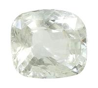 INDIA MADE Piedra de zafiro blanco de 12,25 quilates, certificado original por el laboratorio Pukhraj Ratan para anillo colgante pulsera de hombres y mujer-B0C4H5BY4M