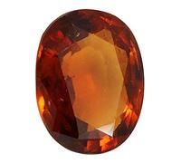 INDIA MADE Piedra Ratti Gomed de 3 a 12,50 pulgadas, original certificada por Gli, forma ovalada, color marrón-B0C13HC32L