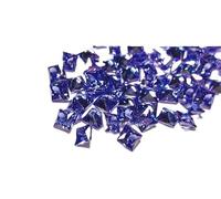 INDIA MADE Tanzanita oscura cuadrada de grado Aaa, color azul, circonita cúbica de 1 mm a 2 mm, piedra suelta de tanzanita sintética (color Tz), circonita (1 mm, 1000 piezas)-B0CRQ85NCX