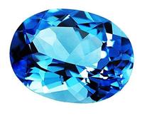 INDIA MADE Topacio azul certificado natural de 10,25 quilates/piedra preciosa cúbica azul con excelente forma de corte-B0C1KG6S13