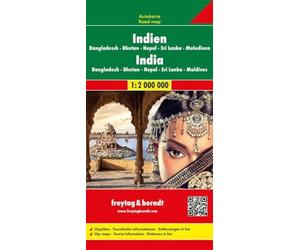 India-Nepal 1:2.500.000: Wegenkaart 1:2 750 000 (Auto karte)