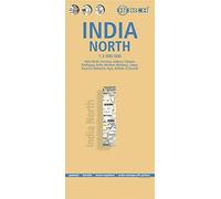 India North. Map 1:3 000 000: India North, Amritsar, Jodhpur, Udaipur, Bodhgaya, Delhi, Mumbai (Bombay), Jaipur, Varanasi (Benares), Agra, Kolkata (Calcutta) (Borch Map)