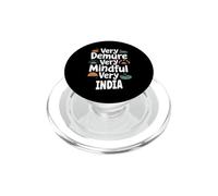 India Personalized Very Demure Very Mindful India Name PopSockets PopGrip para MagSafe
