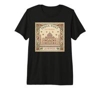 India Post Taj Mahal Sello Vintage Retro 25 Rupias Heritage Camiseta Premium