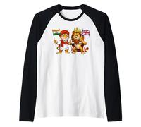 India Reino Unido Inglaterra Raíces Indias británicas Camiseta Manga Raglan