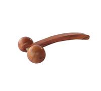 Indian Arts Masajeador de madera de mano cuerpo de pantorrilla masajeador de rodillo de acupresión masajeador alivio del dolor avión anillo masajeador de dos lados