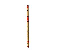Indian Collectible - Flauta profesional de bambú con base DD Bansuri, tamaño 24 pulgadas, con bolsa de transporte gratuita (marrón natural)