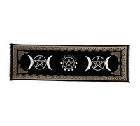 Indian Consigners Mantel de tela para altar, diseño de brujería, fases lunares triples para uso espiritual