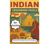 INDIAN CROSSWORD PUZZLE: Explore over 40 Indian centric crosswords in this A5 book! Easy-to-read and fun. Perfect gift for travellers, puzzle lovers, ... through spicy clues! (Rohim's Desi Puzzlers)