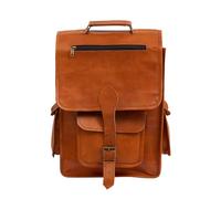 Indian Hando Art - Mochila de Piel para Ordenador portátil (40,6 cm), diseño Vintage