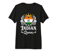 Indian Queen India Flag Proud Indian Woman Camiseta Premium