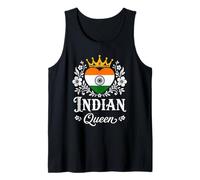 Indian Queen India Flag Proud Indian Woman Camiseta sin Mangas