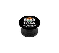 Indian Queen India Flag Proud Indian Woman PopSockets PopGrip Adhesivo