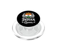 Indian Queen India Flag Proud Indian Woman PopSockets PopGrip para MagSafe