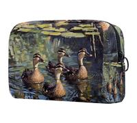 Indian Runner Ducks - Neceser de natación para mujer, neceser de viaje, bolsa organizadora de maquillaje con cremallera, multicolor, 18.5x7.5x13cm/7.3x3x5.1in, Neceser
