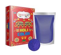 INDIAN STORE 24 Holi Color Gulal Polvo Soluble en Agua Festival Natural sesión de Fotos Rangoli Polvo de Arco Iris Bolsa de Color Santo fotografía de Perro Polvo de Color (Dark Purple_700g)