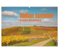 Indian Summer in Baden-Württemberg (Wandkalender 2026 DIN A2 quer), CALVENDO Monatskalender: Herbstlich gefärbte Weinberge im Schwäbischen