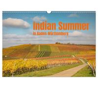 Indian Summer in Baden-Württemberg (Wandkalender 2026 DIN A3 quer), CALVENDO Monatskalender: Herbstlich gefärbte Weinberge im Schwäbischen