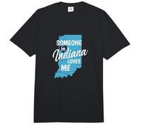 Indiana Alguien en Indiana Me ama USA America Comfort Colors Adult Heavyweight T-Shirt