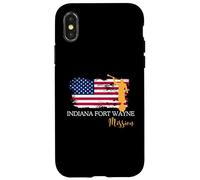 Indiana Fort Wayne Mission Angel Moroni Bandera de Estados Unidos Fe Desig Carcasa para iPhone X/XS