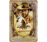 Indiana Jones and the Last Crusade - Póster de la película para el hogar, decoración de pared, letrero de metal retro, 20 x 30 cm