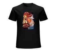 Indiana Jones and The Temple of Doom V.2 Movie Unisex T-Shirt Printed tee Graphic Top Men Black Shirt L