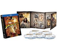 Indiana Jones Complete All Films Blu Ray Region Free (4 Discs) Box Set Movie Collection: Part 1: Raiders of the Lost Ark, 2: Temple of Doom, 3: Last Cruade, 4: Kingdom of the Crystal Skull + Special Features + Extras