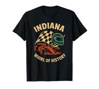 Indiana Whirl of History - Bandera de Casco de Coche de Carreras Camiseta
