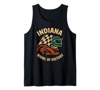 Indiana Whirl of History - Bandera de Casco de Coche de Carreras Camiseta sin Mangas
