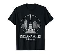 Indianapolis Indiana Minimalist City Skyline Travel Souvenir Camiseta