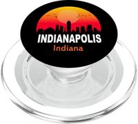 Indianapolis Indiana Vintage Sunset Retro City State USA PopSockets PopGrip para MagSafe