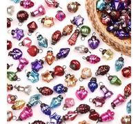 IndianShelf - Juego de 25 Adornos de Navidad de Cristal Multicolor, Decoraciones de Navidad Vintage, miniadornos de Cristal para árbol de Navidad